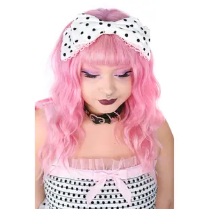 Zoe Headbow - Black/White Polka-Dot