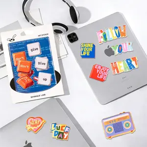 Silent Rebellions Art Sticker Series-Keyboard Motivation&Follow Your Heart&Shine Your Life&Lucky Day Music-Colorful Aesthetic Creative Stickers for Self Expression, Journals, Planners and Daily Decor