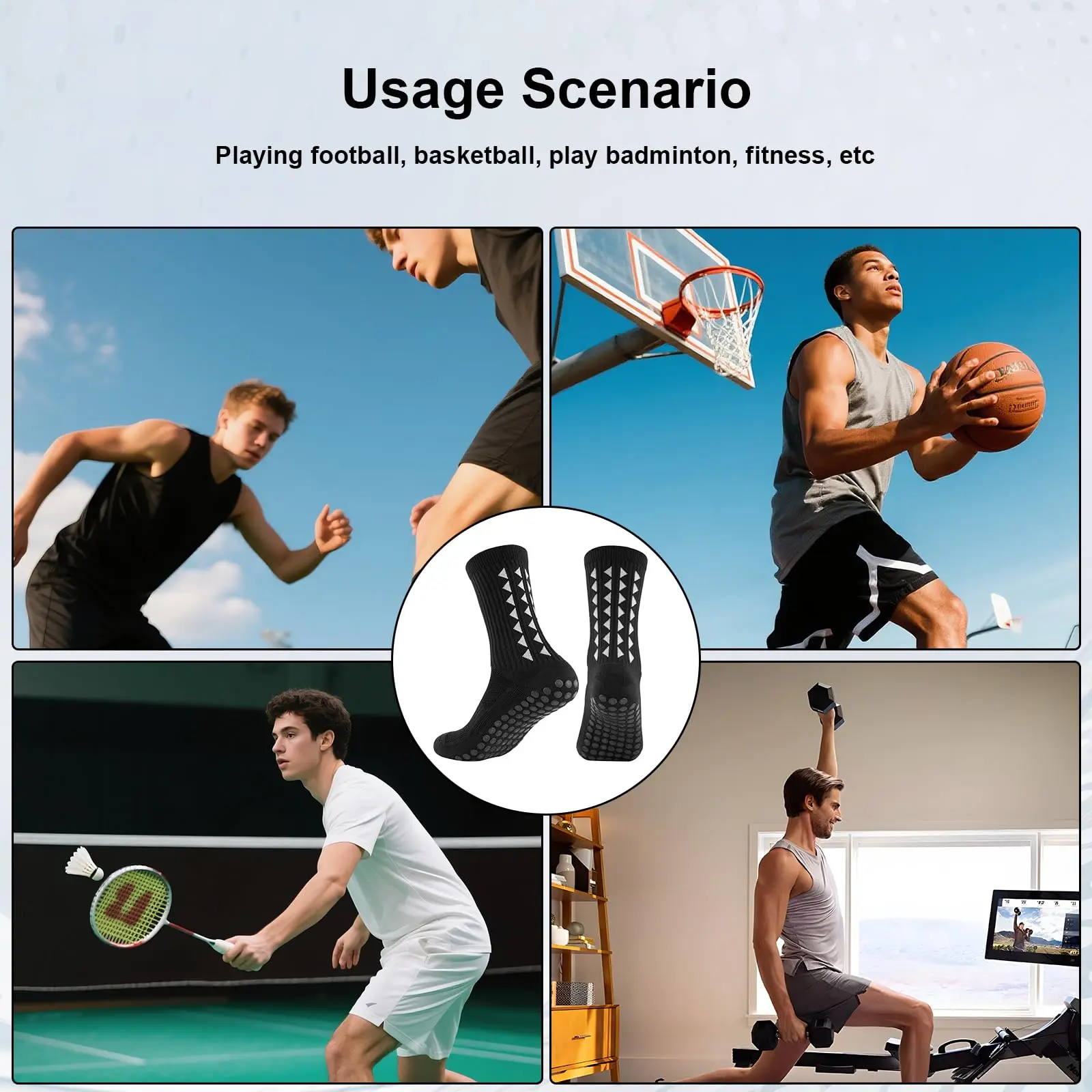Unisex Soccer Socks 3/6/10 Pairs Breathable Cushioned Non-Slip Silicone Grips Mid-Calf Professional Training Socks for Matches Workouts Unisex Soccer Socks 3/6/10 Pairs Breathable Cushioned Non-Slip Silicone Grips Mid-Calf Professional Training Socks for Matches Workouts