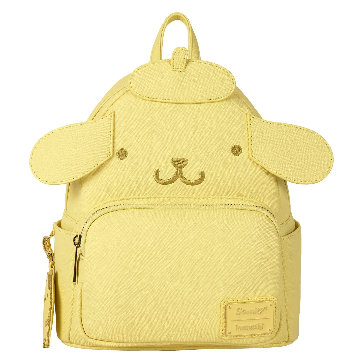 Loungefly Sanrio Pompompurin Monochrome Cosplay Cute, Lightweight Vegan Leather Zipper Mini Backpack, Cute Backpack, Lightweight Backpack