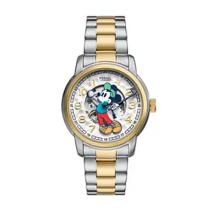 Fossil Unisex Disney Mickey Mouse x Fossil Limited-Edition Three-Hand, Two-Tone Stainless Steel Golf Watch