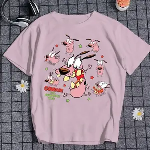 Courage the Cowardly Dog T-Shirt, Nostalgia 2D Print T-Shirt, Cartoon Network Shirt, Gifts for Cartoon Fans #Courage #theCowardlyDog #CartoonNetwork #NostalgiaCore #GraphicTee #StreetwearUS
