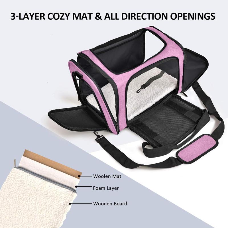 COZPAW Large Cat Carriers Dog Carrier Pet Carrier for Large Cats Dogs Puppies up to 25Lbs, Big Dog Carrier Soft Sided, Collapsible Travel Puppy Carrier - Large