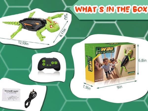 Wall Crawler Gecko TikTokShopBlackFriday Remote Control Toy Electric Lizard with LED Glowing Eyes 360° Spin Rechargeable Christmas  STEM Tech Gift for Kids Ages 6-12