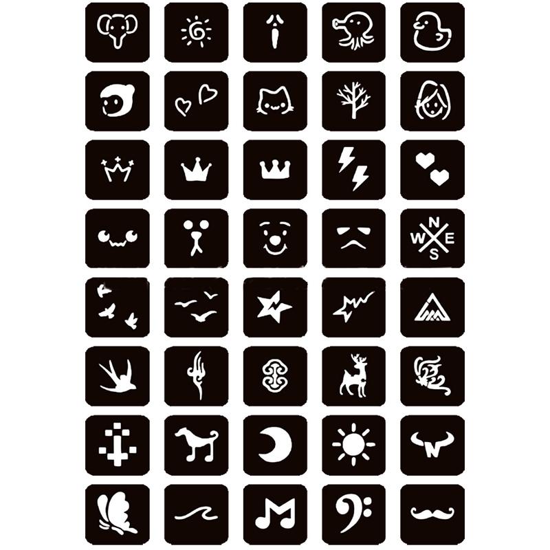 Joxpring Temporary Tattoo Kits Henna kit 5 Inks 96 Stencils for DIY Art Painting Party Gifts