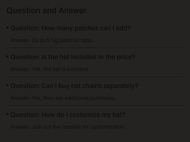 Trucker Hat Bar-Build Your Own Trucker Hat