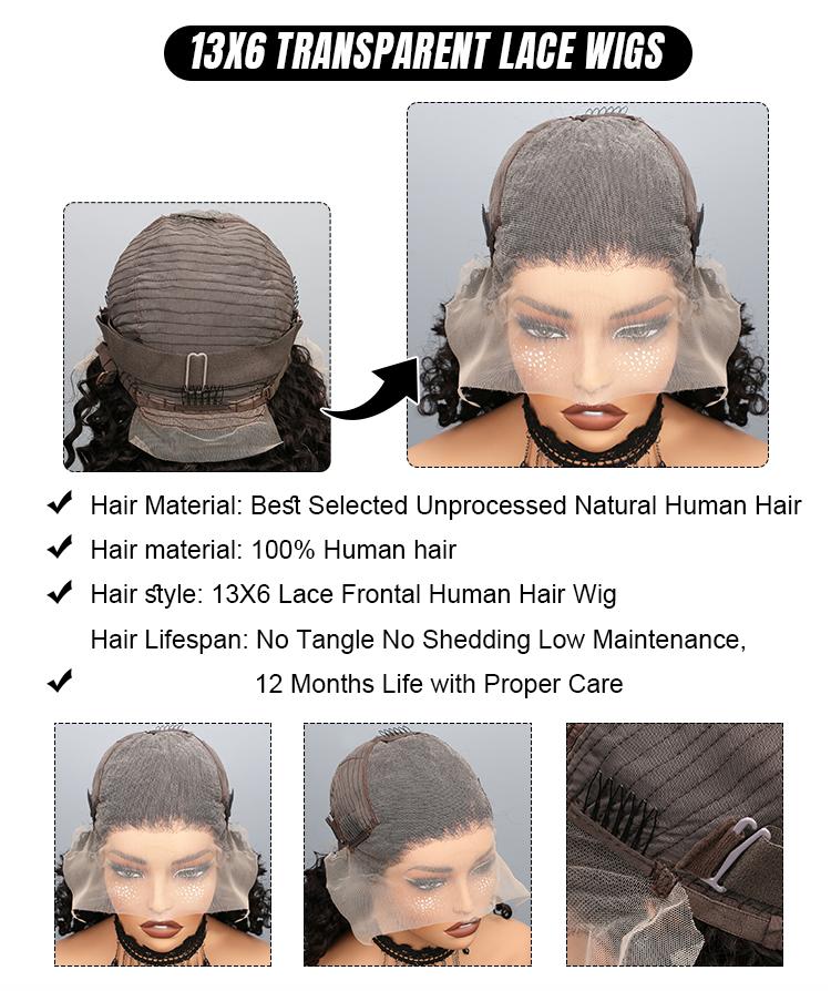 Idoli 32 Inch Jerry Curly 13x6 Lace Front Wigs Human Hair HD Lace Front Wigs 200% Density