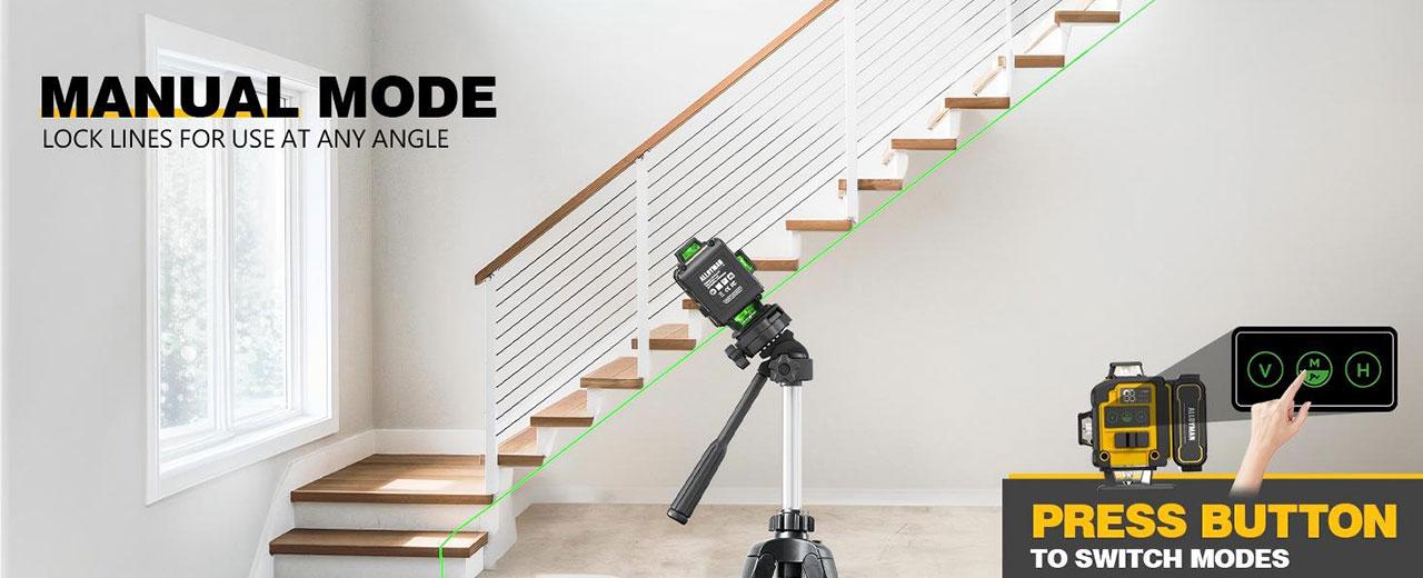 Laser Level 16 Line Self Leveling with Tripod, Alloyman 4D Lazer Level, 4x360° Line Laser for Construction Project Renovation, Floor Tile,   Laser Level Lines Tool, Holiday Gift Ideas for Christmas and New Year Celebrations