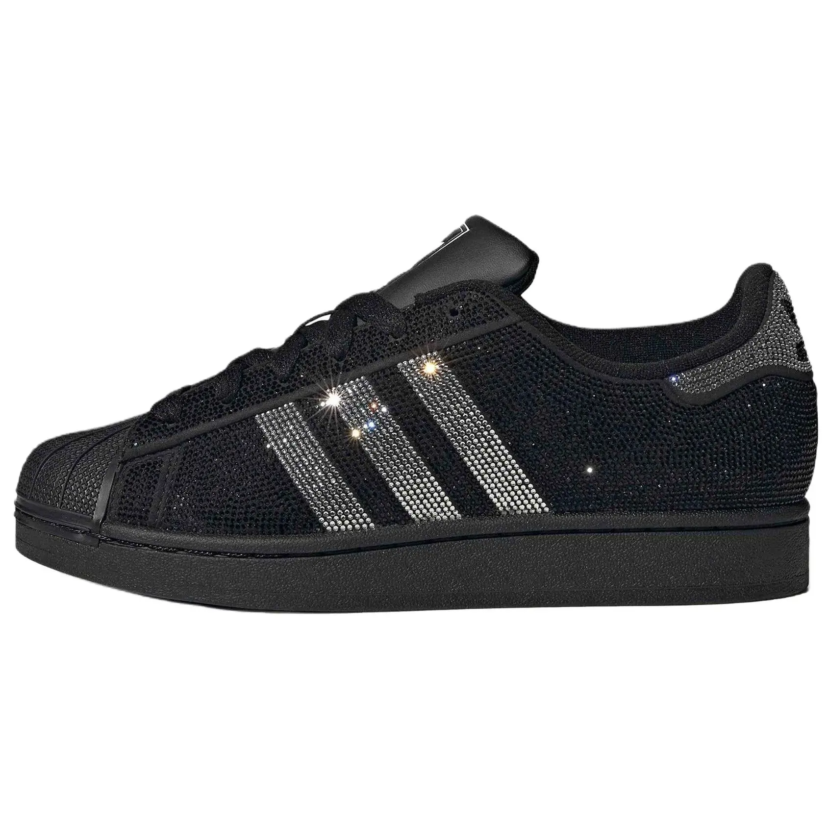 adidas Wmns Superstar Rhinestone Black Silver Women's Athletic Footwear Sneaker Shoe, Sports Shoes, Trainer, Casual, Walking Shoes