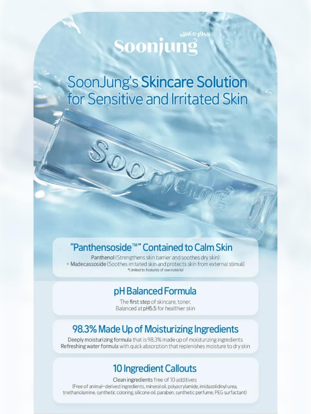 [ETUDE Official] Soonjung pH5.5 Relief Toner 11.8 fl oz (350ml) | Soothing & Hydrating Formula | Skin Barrier Protection | pH-Balanced | For Sensitive Skin