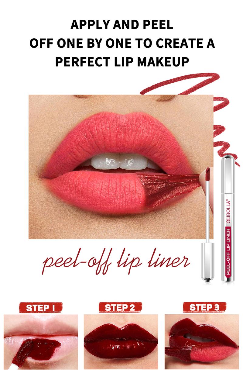 Peel Off Lip Liner Tattoo, 1 Count Long Lasting Peel Off Lip Stain, Semi-permanent Matte Lip Stick, Cosmetic Products for All Skin Types, Perfect Gift for Girls & Women, Valentine's Day Gift Eyeliner Lipliner Makeup
