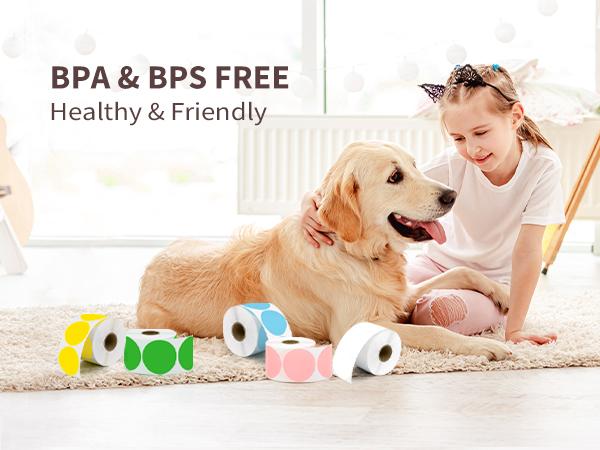 JADENS Circle Sticker Label 2inch Self-Adhesive Label for DIY Logo, QR Code, Name Tag,Father's Day