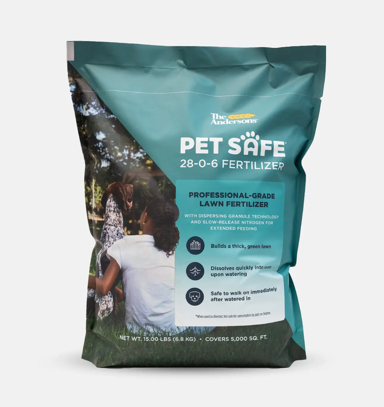 The Andersons Pet Safe 28-0-6 Professional Lawn Fertilizer with Quick- and Slow-Release Nitrogen and DG Technology