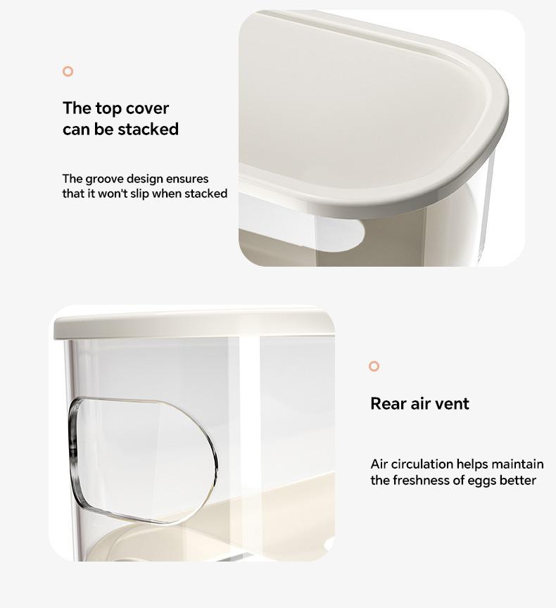 MiAoLi Rolling Egg Holder for Fridge, Egg Dispenser for Refrigerator, Automatic Rolling Storage Container for Countertop, Kitchen &Outdoor Use (3.35"x3.74"x11.02") 1 Pack