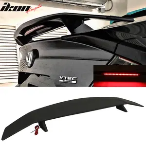 Rear Spoiler Wing for Honda Civic Sedan 2016-2021 IKON Style Matte Black