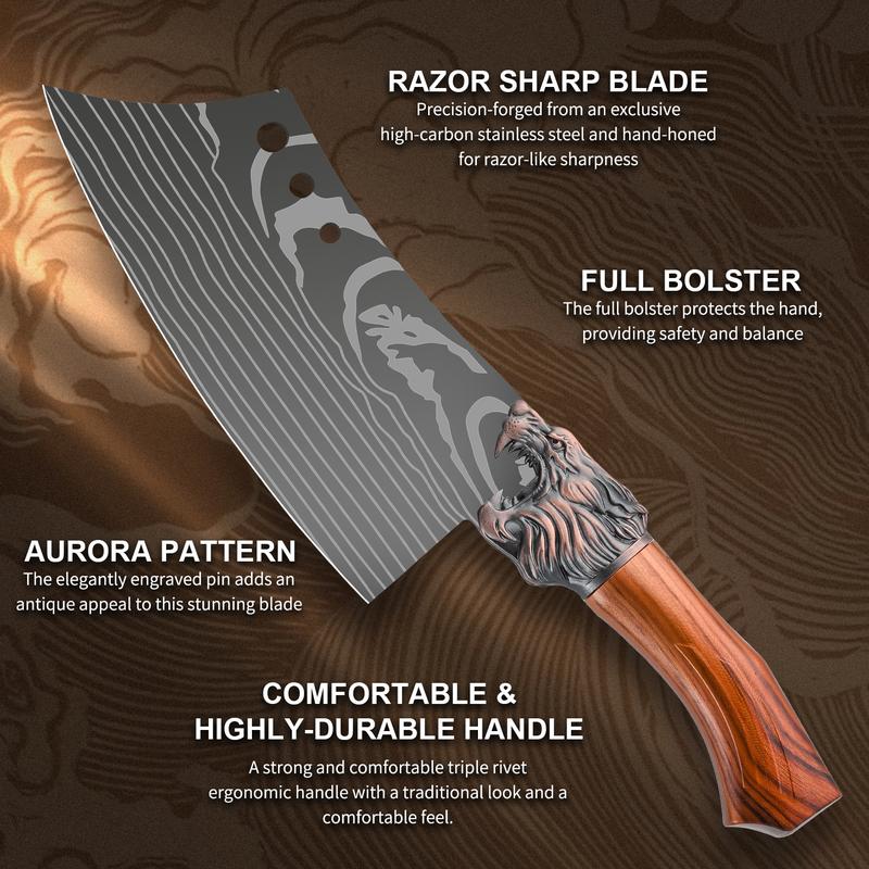 Knife Multicolor Premium Stainless Steel Cutlery Set Block Kitchen Knives super sharp kitchen knife Super Sharp masakan  rumahan