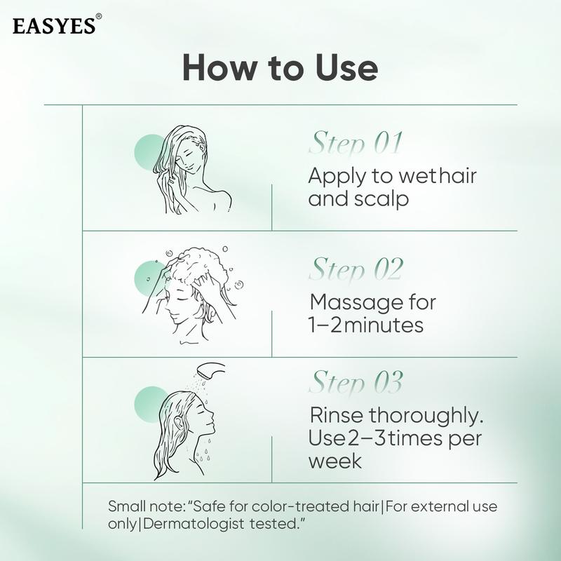 【BQ】EASYES Anti-Dandruff & Hair Thickening Shampoo | 1% Selenium Sulfide + 0.2% Piroctone Olamine | 11 Herbal Actives for 78% Less Flakes & +38% Density in 7 Days | #ScalpCare #HairGrowth