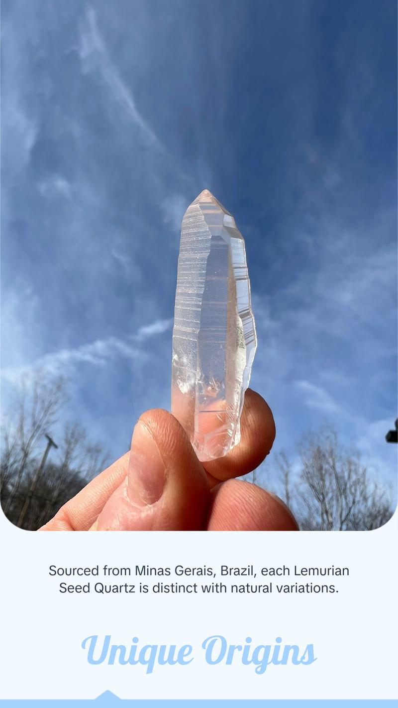 Lemurian Seed Quartz Crystal Point - Natural Healing Stone