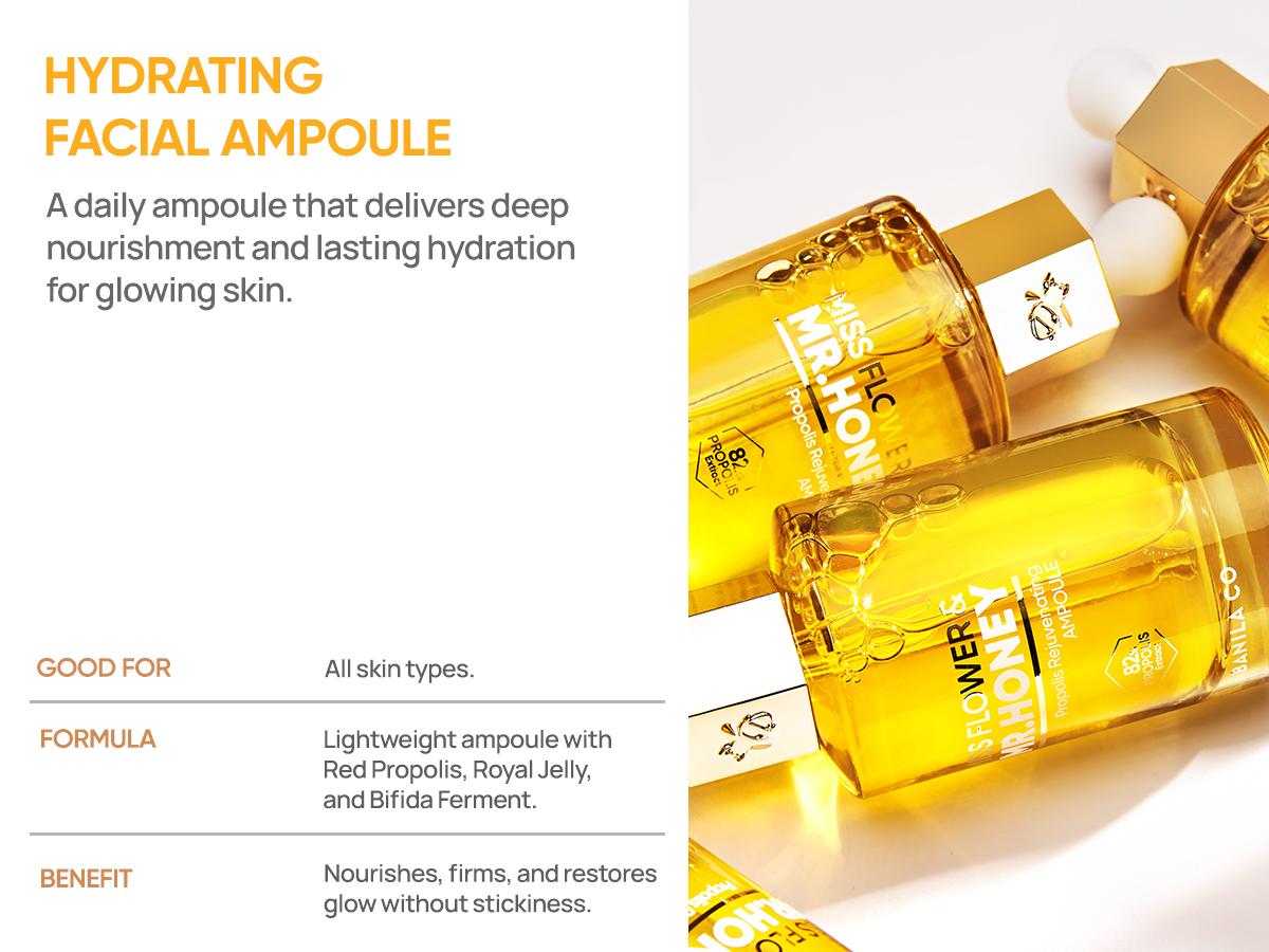 Miss Flower & Mr. Honey Propolis Rejuvenating Ampoule - Intense Nourishment & Radiance