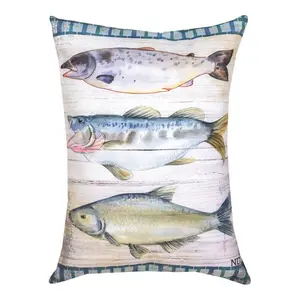Seeing Triple Fish Pillow