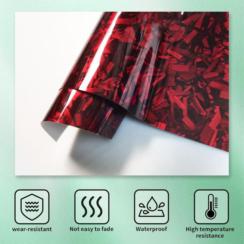 60 x 12 inch Froged Carbon Car Body Sticker Decal, 7D Vinyl Film Wrap Protector Sticker, 1 x 5FT Self-Adhesive Air Bubble Free Easy to Install, Universal For All Cars SUVs Sedan Coupe Truck Pickup Bike Motorcycle