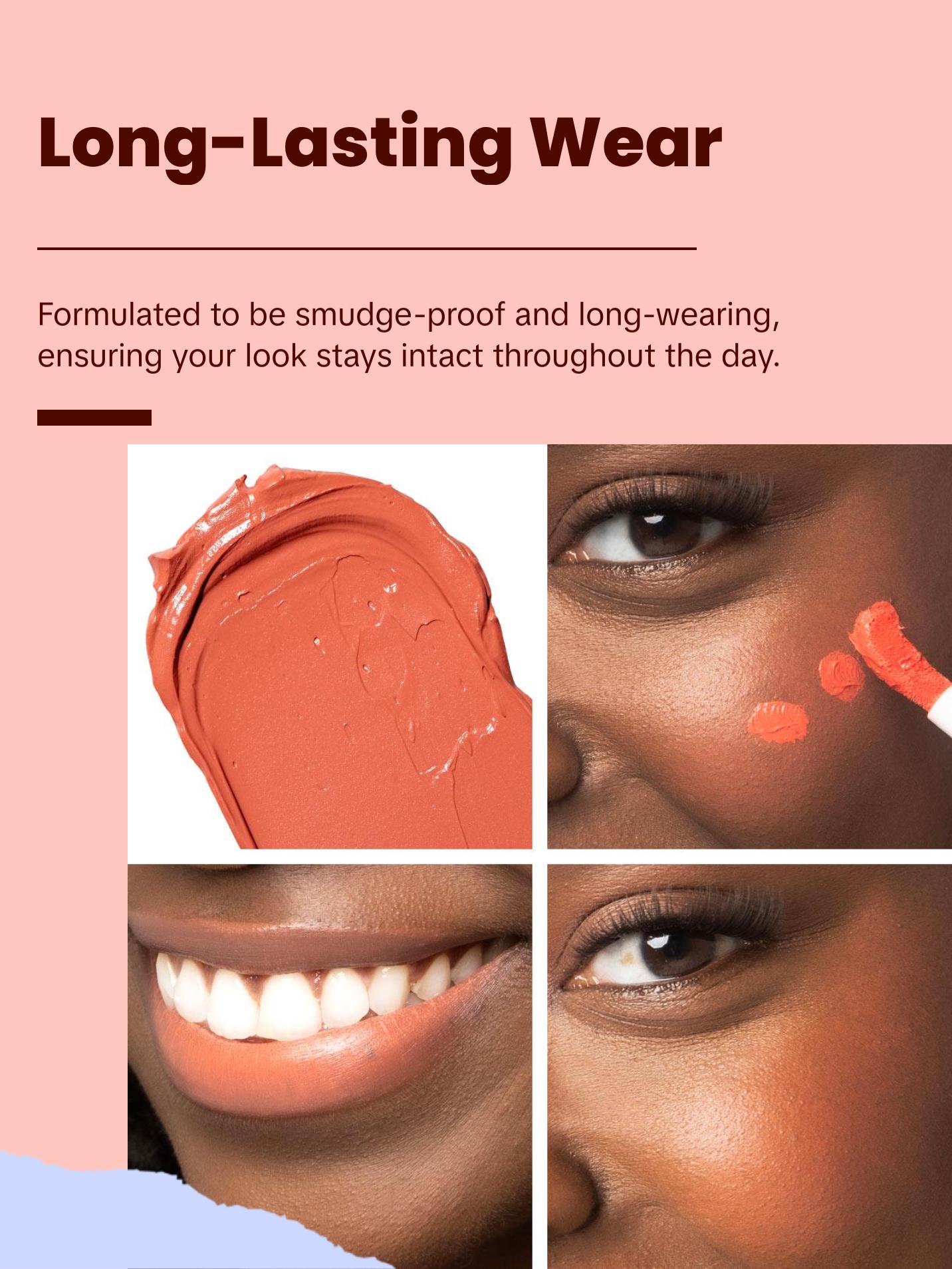 Palladio Liquid Blush for Cheeks & Lips 2-in-1 Makeup Face Blush, Weightless Cream Formula, Smudge Proof Long-Wearing Pigmented Blush, Natural Look Makeup Face Blushes, Shimmer & Satin Shades