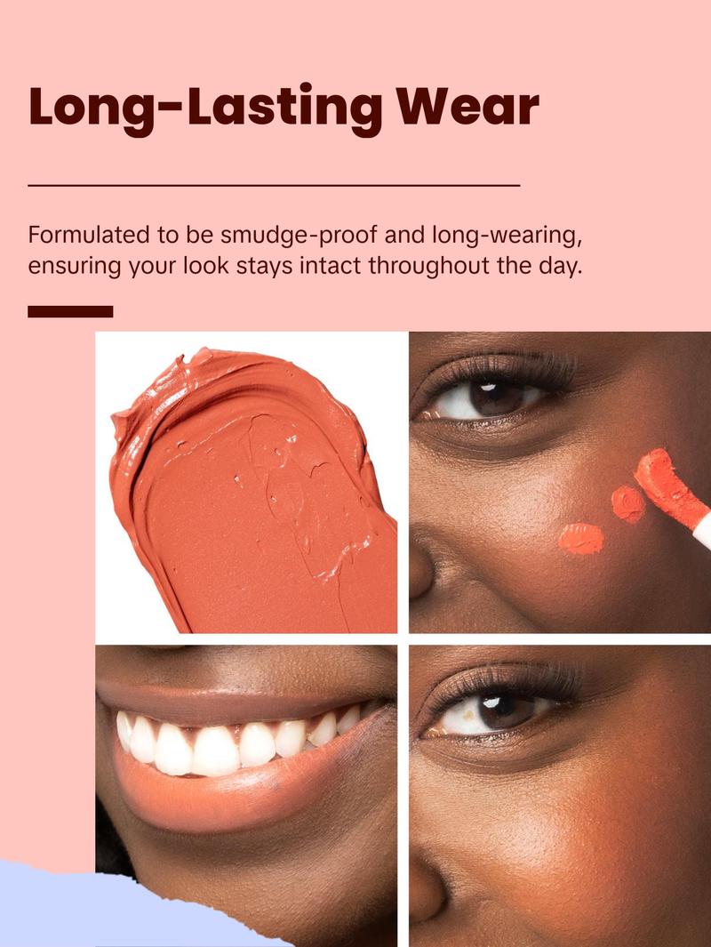 Palladio Liquid Blush for Cheeks & Lips 2-in-1 Makeup Face Blush, Weightless Cream Formula, Smudge Proof Long-Wearing Pigmented Blush, Natural Look Makeup Face Blushes, Shimmer & Satin Shades