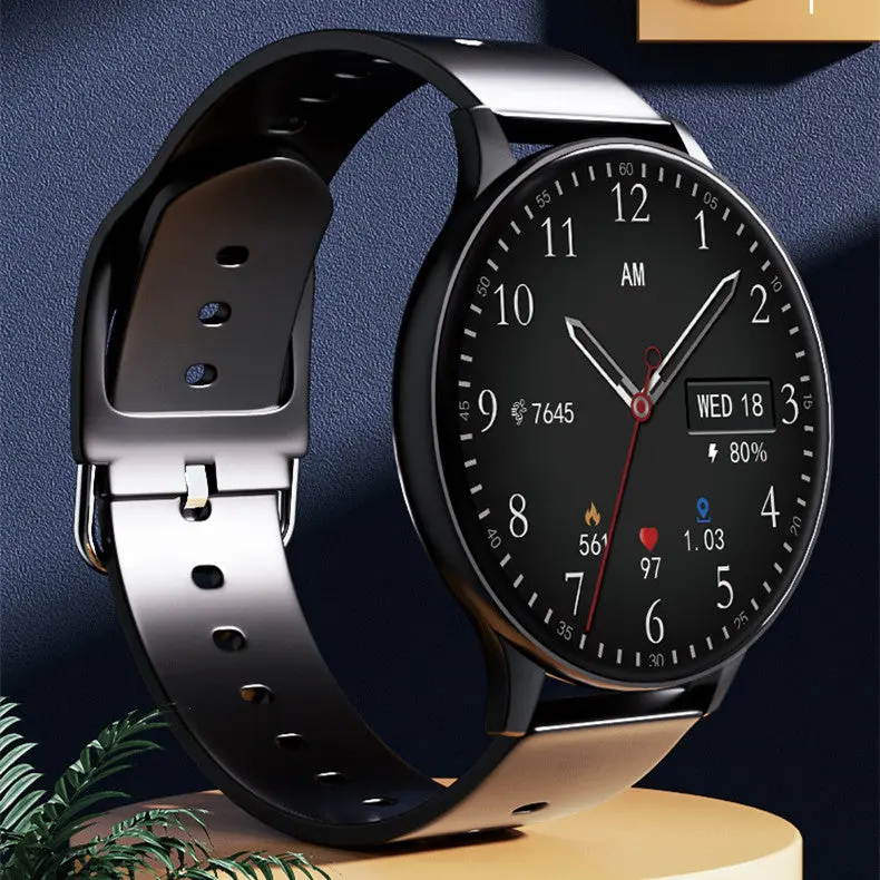Magnetic Screen Charging Alloy Smart Watch with Bluetooth Calling, IP68 Waterproof, HD IPS 240x240 Display, Multi-Function Wearable Device (Rose Gold)