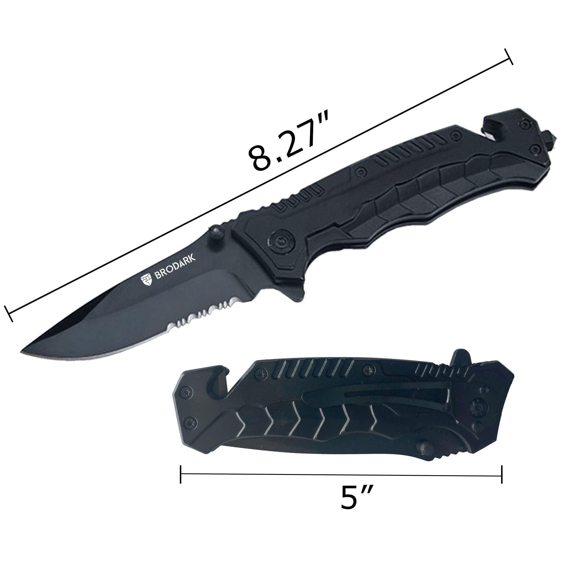 Car Safety Tactical Pocket Knife for Men EDC Tool - Serrated Sharp 3.5" Blade - Spring Assisted Folding Knives - Hunting Camping with Wire Cutter Glass Breaker - Best Gift Idea for Men Women HB 207 Survival Tools Survival Gear knife pocket self defense Car Safety Tactical Pocket Knife for Men EDC Tool - Serrated Sharp 3.5" Blade - Spring Assisted Folding Knives - Hunting Camping with Wire Cutter Glass Breaker - Best Gift Idea for Men Women HB 207 Survival Tools Survival Gear knife pocket self defense