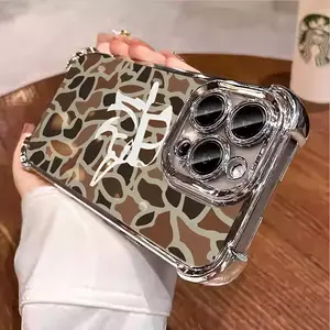 Old School Camo Red Neck Duck Tough Design Suitable For Aesthetic Electroplated TPU Casing For iphone 17 16 15 14 13 12 11 X XS PRO PLUS MAX AIR Four Corners Anti-Fall Transparent Casual Soft Silicone Phone Cases