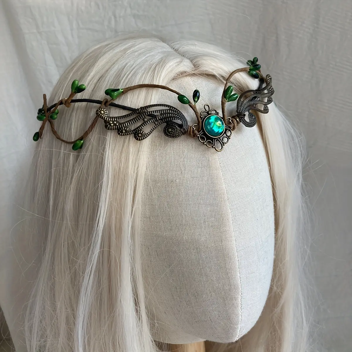 Dark Fairy Crown, Witch Headpiece, Dark Headband, Elf Hairband, Suitable for Women, Renaissance Halloween Cosplay, Gothic Wedding Photography
