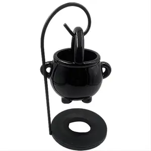 Hanging Cauldron Wax Burner Witch Caldron Pot Candle Holder Essential Oil Incense Aroma Diffuser Candle Tealight Decor