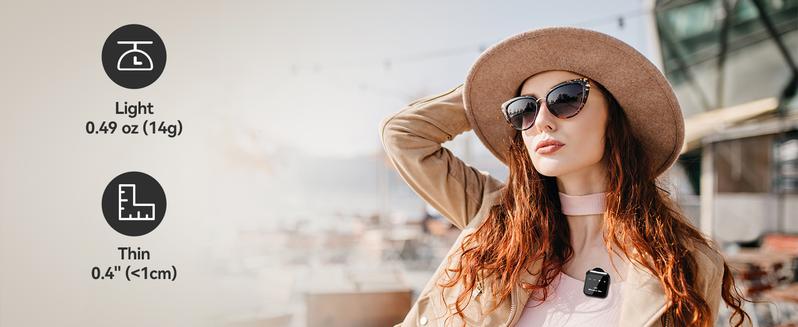 KUKIHO Wireless Lavalier Microphone for iPhone iPad Android With Charging Case Audio Smartphone