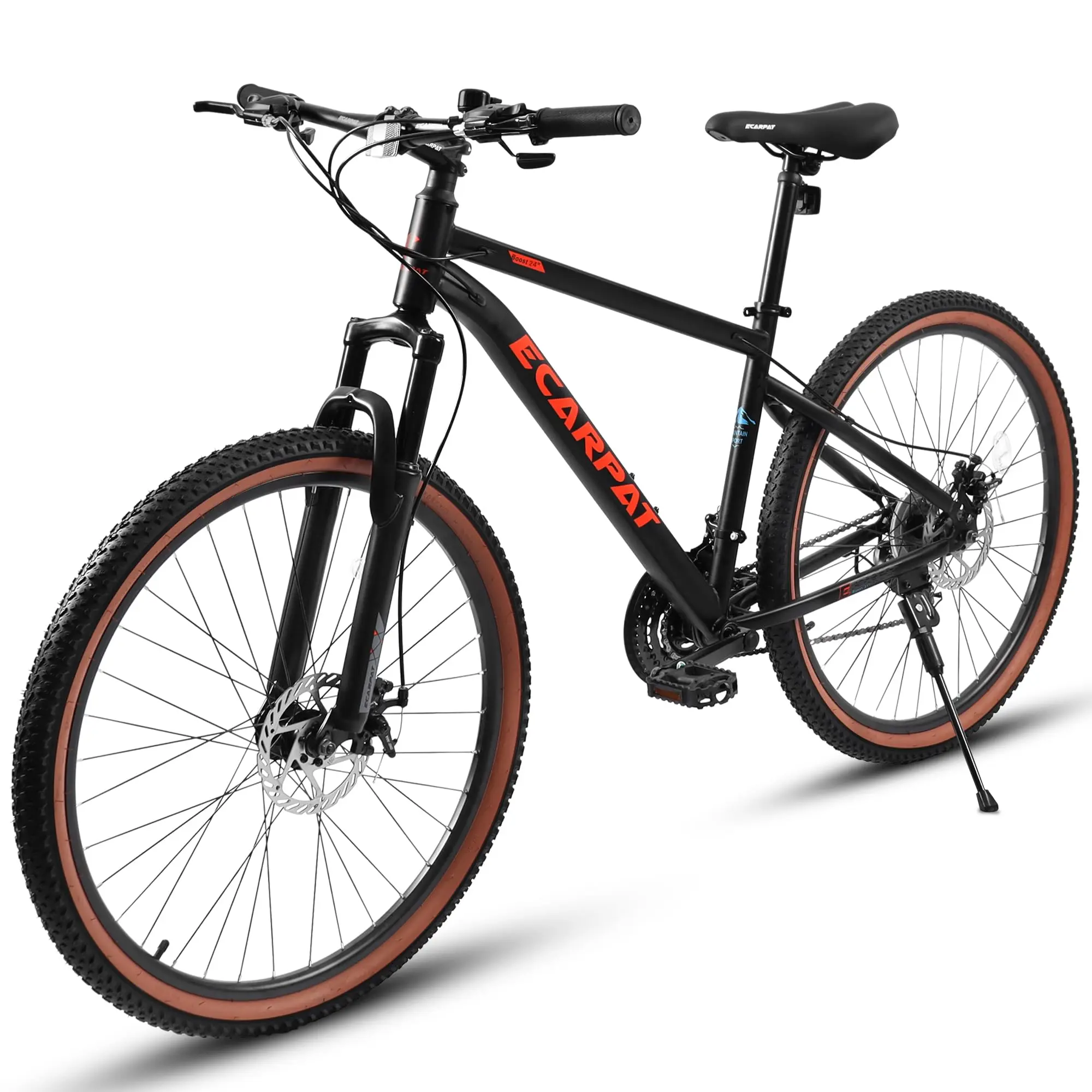 CARPAT 27.5-Inch Mountain Bike for Adults, 21-Speed High-Carbon Steel Frame, Dual Full Suspension MTB Bicycle with Front Suspension Fork, Adjustable Ergonomic Seat, Neon Green – V-Brake System