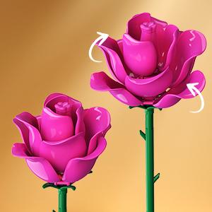 Valentines Flowers Bouquet Building Set with LED Light, 21 Flower Botanical Collection Block Toy, Rose Lily Home Plant Decor 1054PCS, Gifts for Her Adults Women Mom Kids Girls 12+