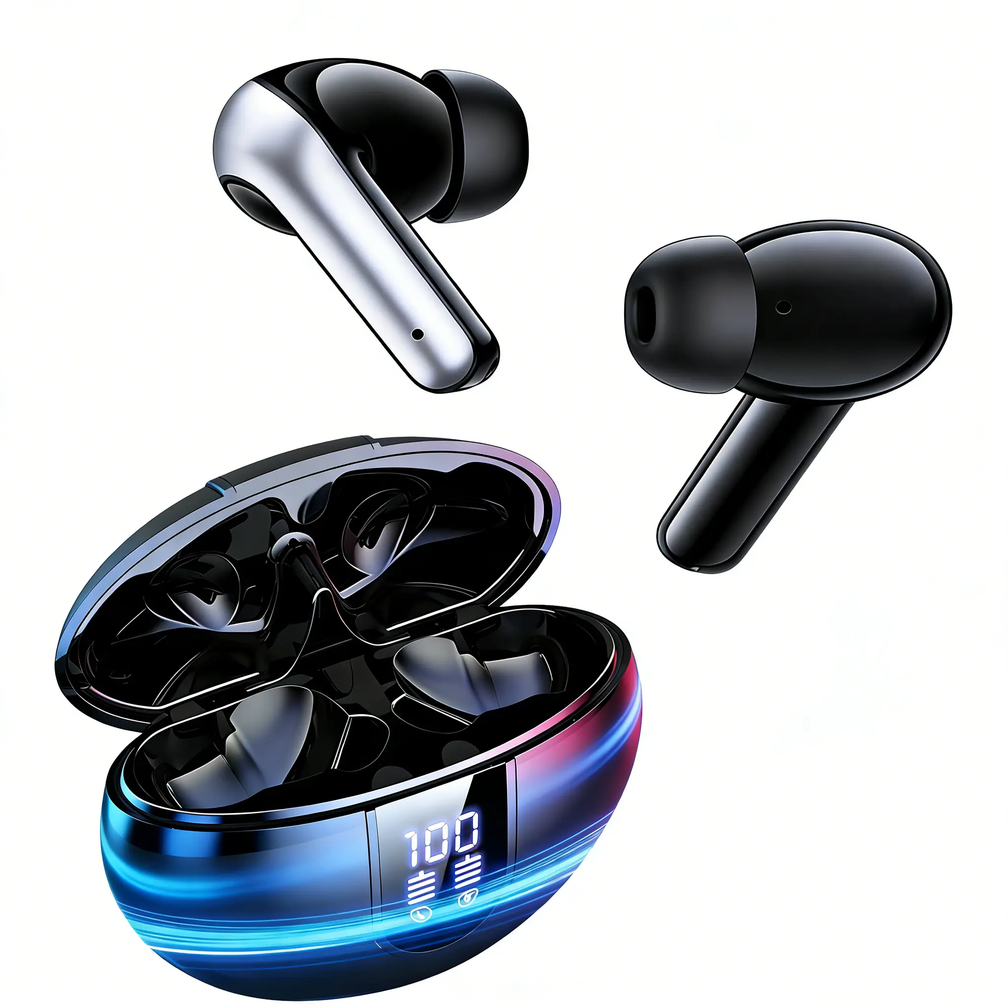 Bluetooth Earbuds with AI Translation & Headphone Functionality - 156+ Language Real-Time Simultaneous Interpretation, 6 Modes, Volume Control, No Subscription, 40H Playtime, Phone Audio Accessory for English-Spanish Communication sohochic