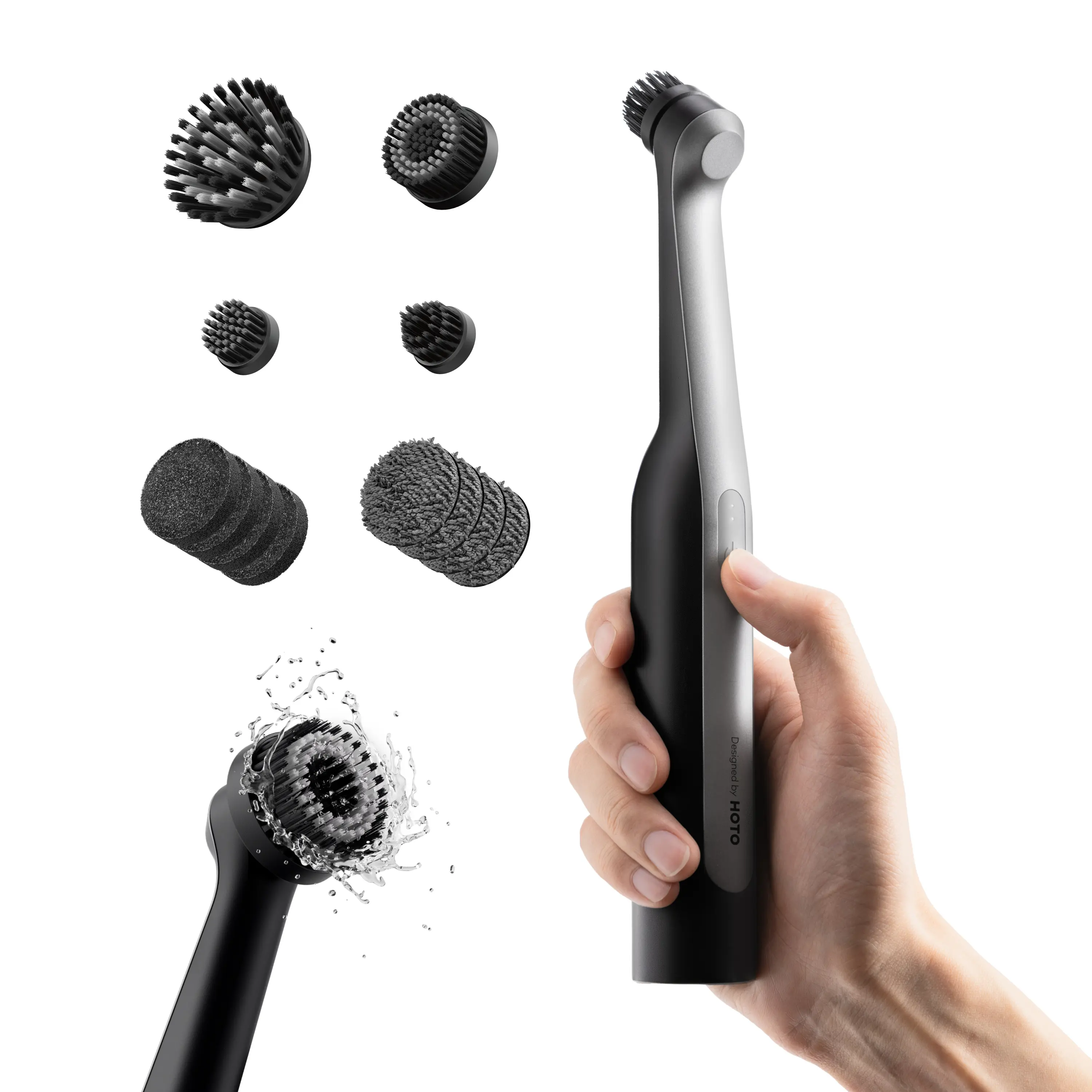 Cordless Handheld Electric Spin Scrubber - Powerful Cleaning Tool, Compact, Wireless, 12 Brush Heads, IPX7 Waterproof, Adjustable, Deep Clean for Grout, Tiles