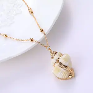Conch Shell Pendant NecklaceOcean Shell Pendant Necklace