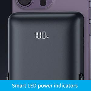 GARVEE Wireless Portable Charger: 10000mAh Magnetic Power Bank with PD 20W Fast Charging, LED Display & Foldable Stand, Compatible with iPhone 13 & 12 Series - Pro Max/Pro/Mini