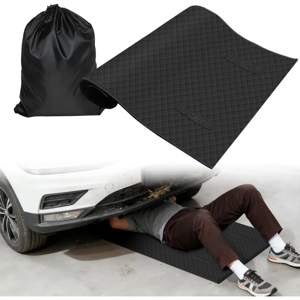 Rolling Creeper Mat, Under Car Repair Mat, 60x28 Inch Portable Creeper Rolling Pad with Storage Bag, Foldable Mechanics Mat for Low Clearance, Auto Repairing Tool for Working On The Ground, Car Accessories, Car Floor Mats
