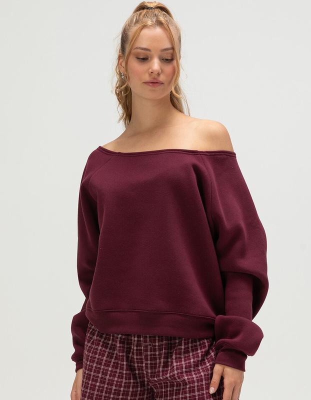 TILLYS Off The Shoulder Womens Sweatshirt
