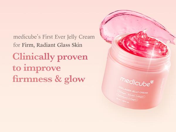[medicube] Collagen Niacinamide Jelly Cream (Hydrolyzed Collagen + Niacinamide) Instant Glow Booster l Facial Moisturizer