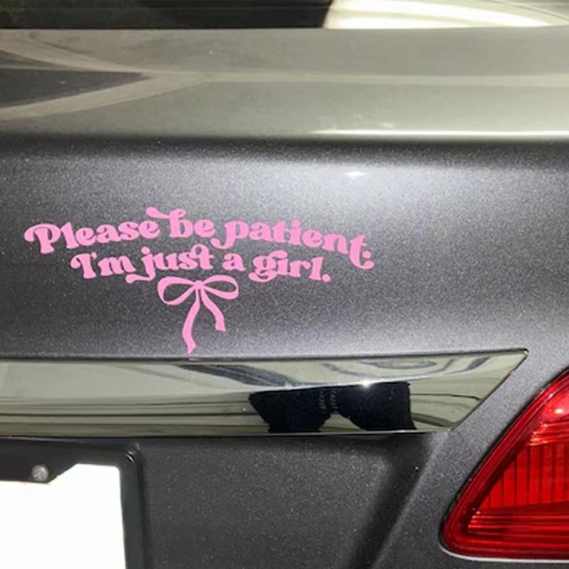 JOYTUTUS Clean girl whole set Premium Version Cute & Funny Car Bumper Decals with 7 Unique Patterns Coquette Bow Stickers for Car Window Decoration Fun Easy to Use Faith Gift Girly Stickers Car Decoration Mirror Room Decor Gift Ideas Valentine's Day Gifts