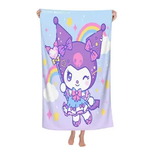 Purple Devil Goth Aesthetic Beach Towel, Soft, Absorbent, Quick-Drying Bath Towels - Perfect For Bathing, Swimming, Camping & Travel