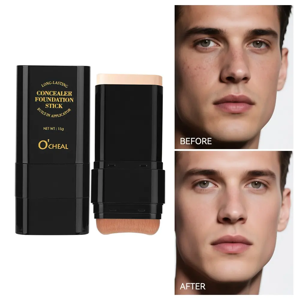 Men's Concealer Foundation Stick, Hydrating Lightweight Breathable Coverage, Affordable Bb Cream, Trending Makeup, Natural Quick Makeup, Portable, Cosmetics, Beauty Products