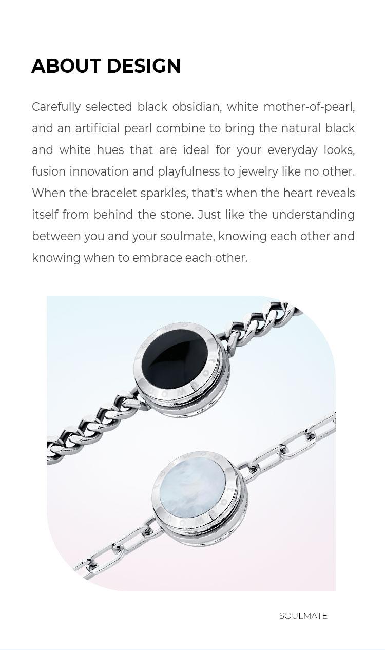 Totwoo Soulmate Touch Bracelets for Couples Vibration & Light up for Love Couples Long Distance Relationship gifts for Girlfriend Bluetooth Pairing Jewelry