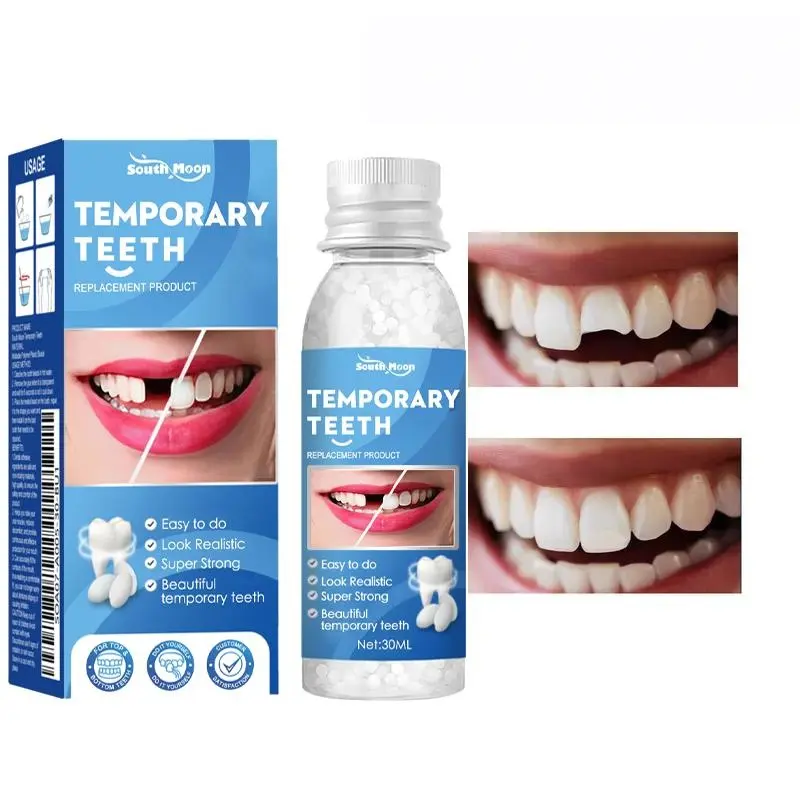Moldable Dental Gel Dentures, Temporary Tooth Filling Denture Kit, Temporary Fillings Cavities and Teeth Fillings, Oral false tooth fake tooth broken teeth replacement denture filling denture