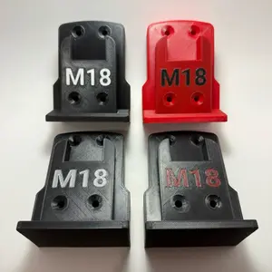 Milwaukee M18 Tool Mount / Holder - Extended for Tools with Belt Clip & No Clip Available in Multiple Colors