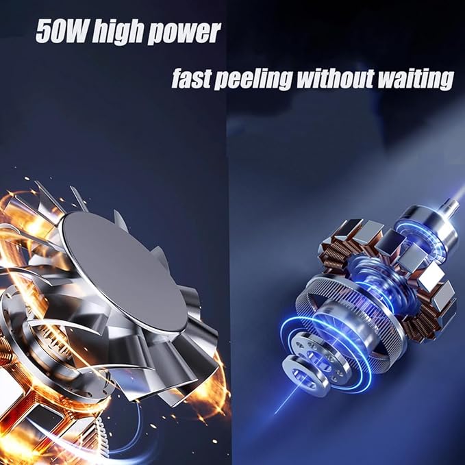 ULRICA Electric Peeler Automatic Portable Fruit Vegetable Skin Remover for Garlic Grapes Cherry Tomatoes Chestnuts & More Rechargeable 1300mAh Battery Type-C Charging Easy to Use & Clean Handy Kitchen Gadget Gift