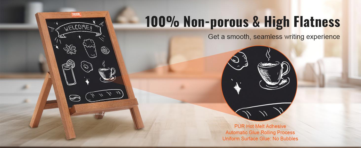 VEVOR Tabletop Chalkboard Sign, TikTokShopBlackFriday, Message Signs with Chalks, Freestanding Framed Memo Board, Vintage Wooden Magnetic Chalk Board, Rustic Brown Chalk Boards, 10"x14", For Kitchen, Home Decor, and Wedding